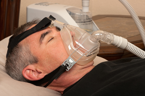 Tolerates CPAP and sleeps well